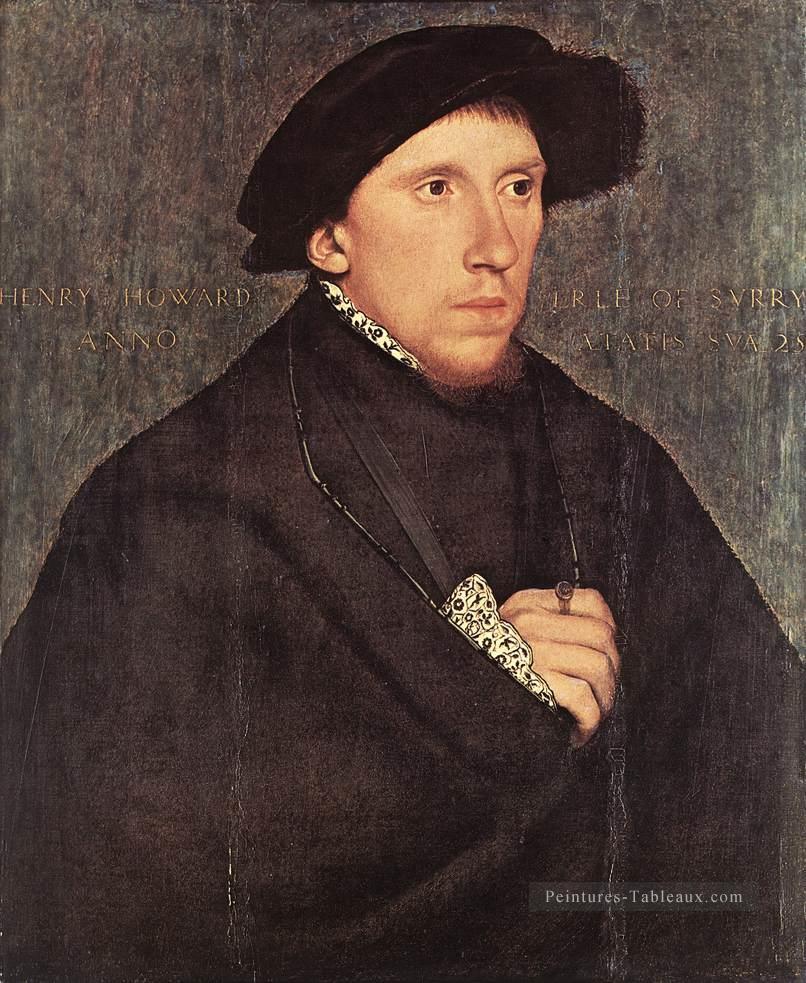 Portrait de Henry Howard le comte de Surrey Renaissance Hans Holbein le Jeune Peintures à l'huile